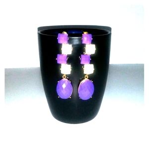 Costume drop pierced earrings.